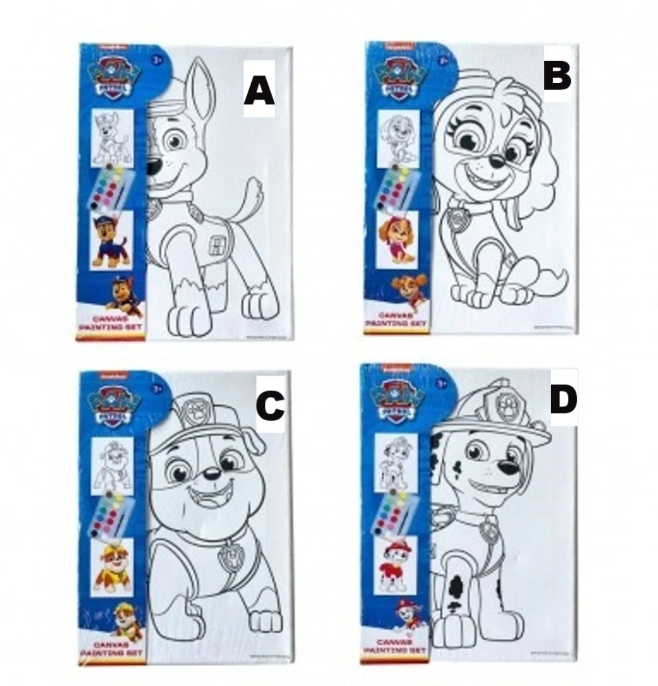 Detské maliarske platno s farbami PAW Patrol – kreatívna sada pre deti