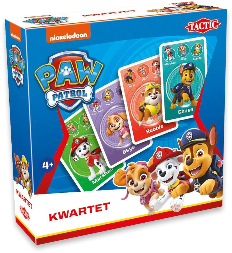 Kvarteto Paw Patrol - zábavná kartová hra s obľúbenými psíkami pre deti