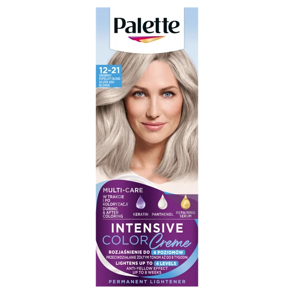 Palette Intensive Color Creme farba na vlasy strieborné popolavé plavé 12-21