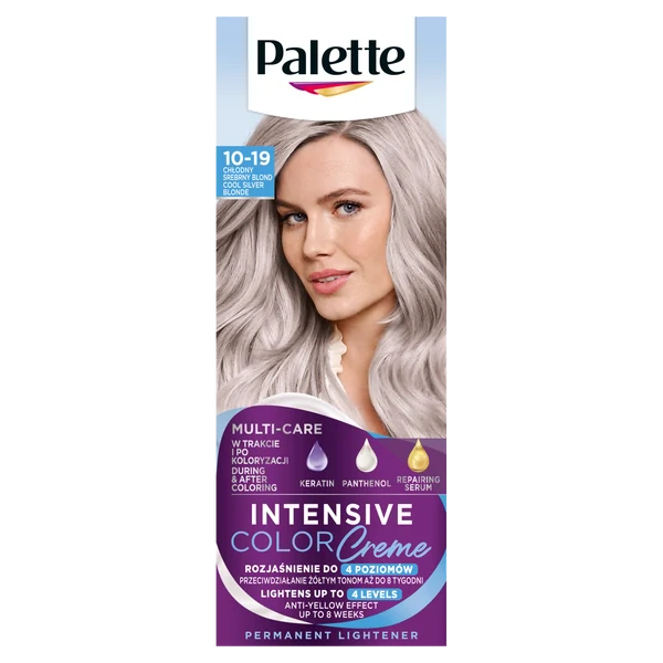 Palette Intensive Color Creme farba na vlasy chladná strieborná plavá 10-19