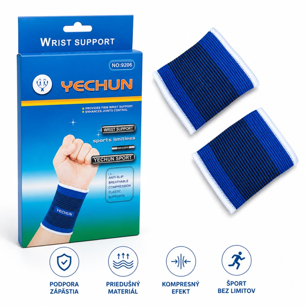 Elastická kompresná bandáž na zápästie Yechun (2 ks v balení)