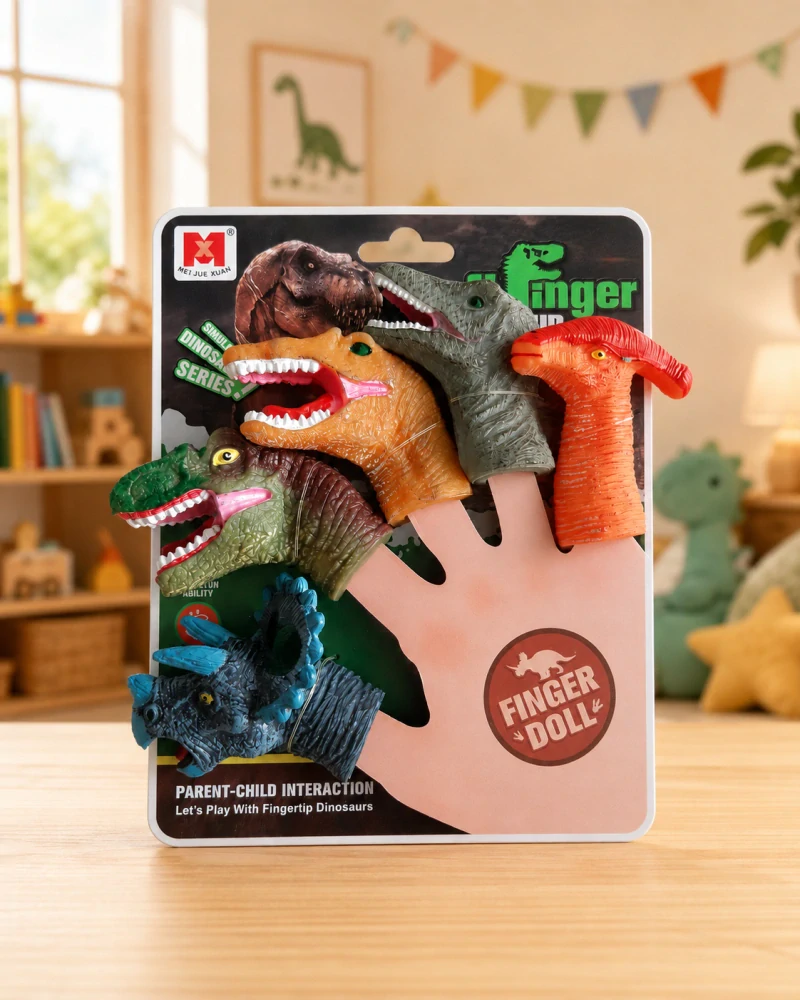 Detské prstové bábky Dinosauri – Sada 5 ks