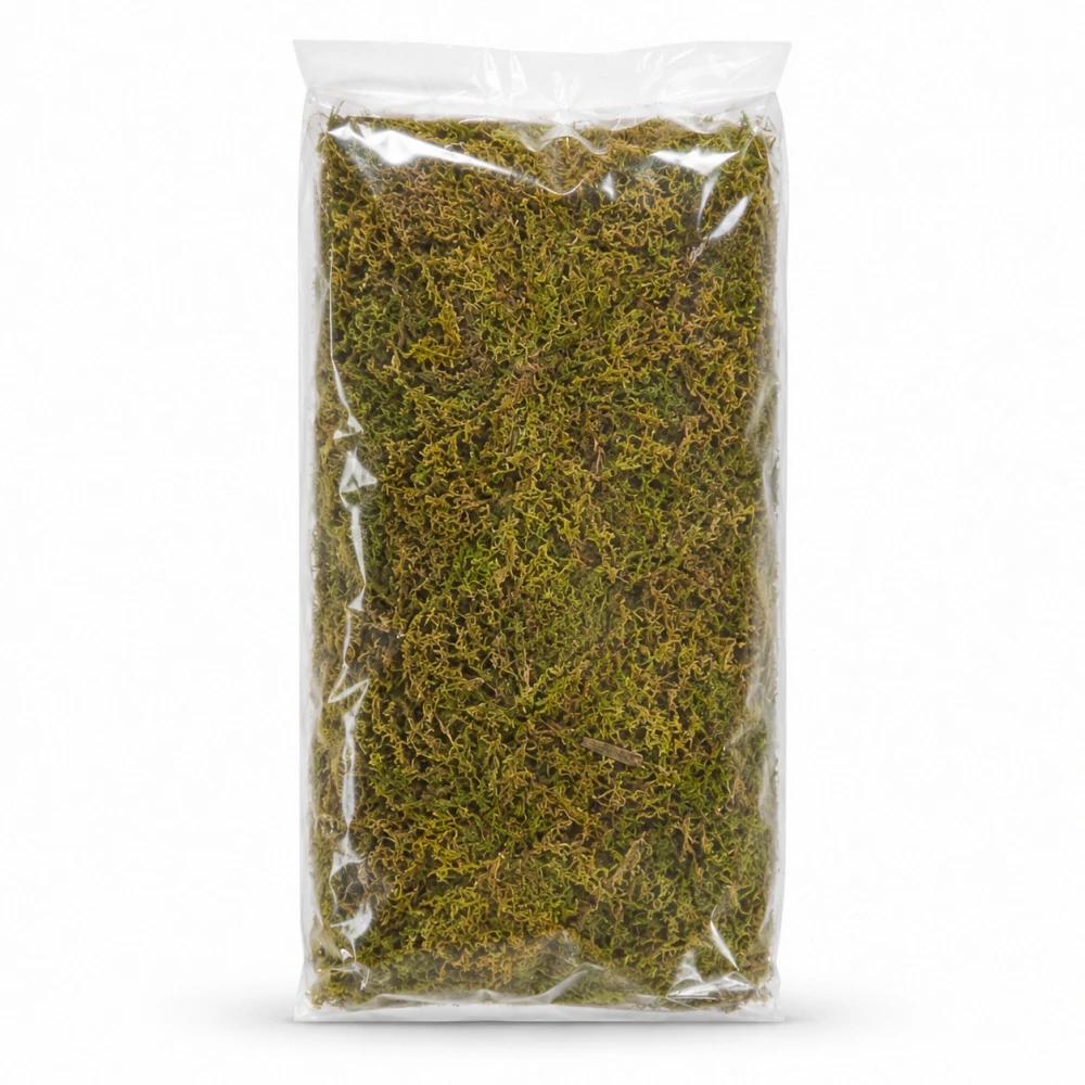 Dekoračný umelý mach – Olivovo zelený 150 g