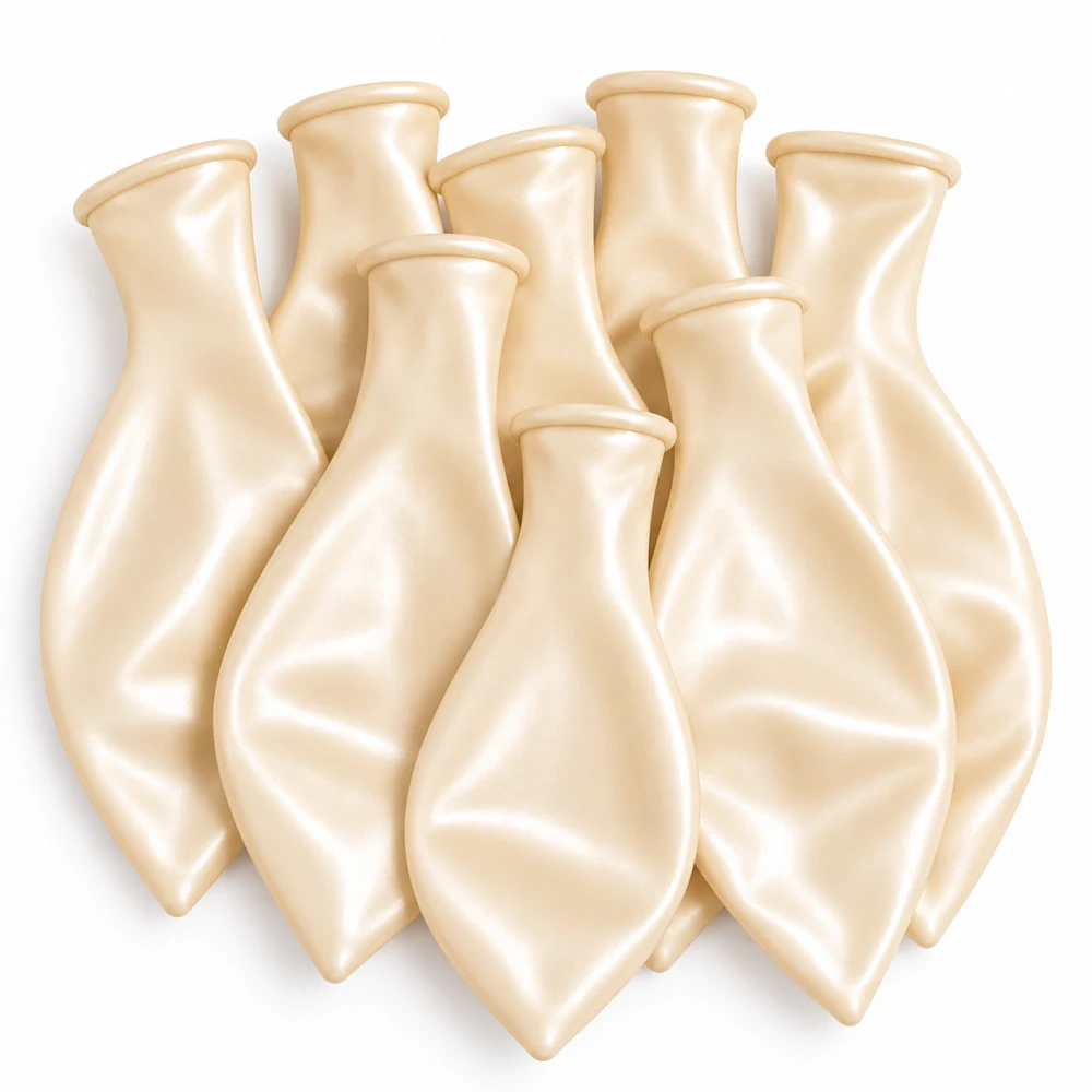 Latexové párty balóny 25 cm (2,2 g) – balenie 8 ks krémová