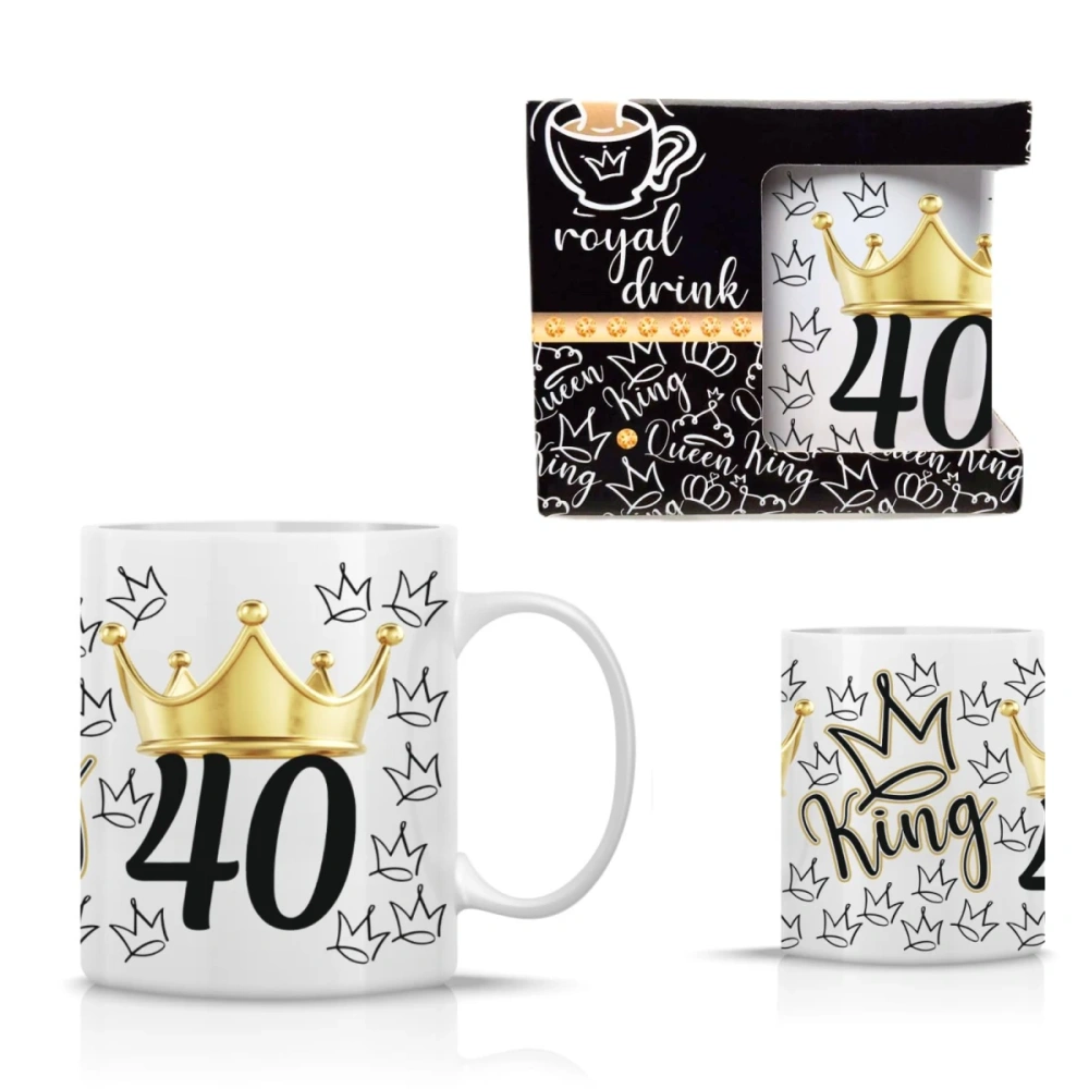 Darčekový hrnček k 40. narodeninám – Kráľovská edícia King