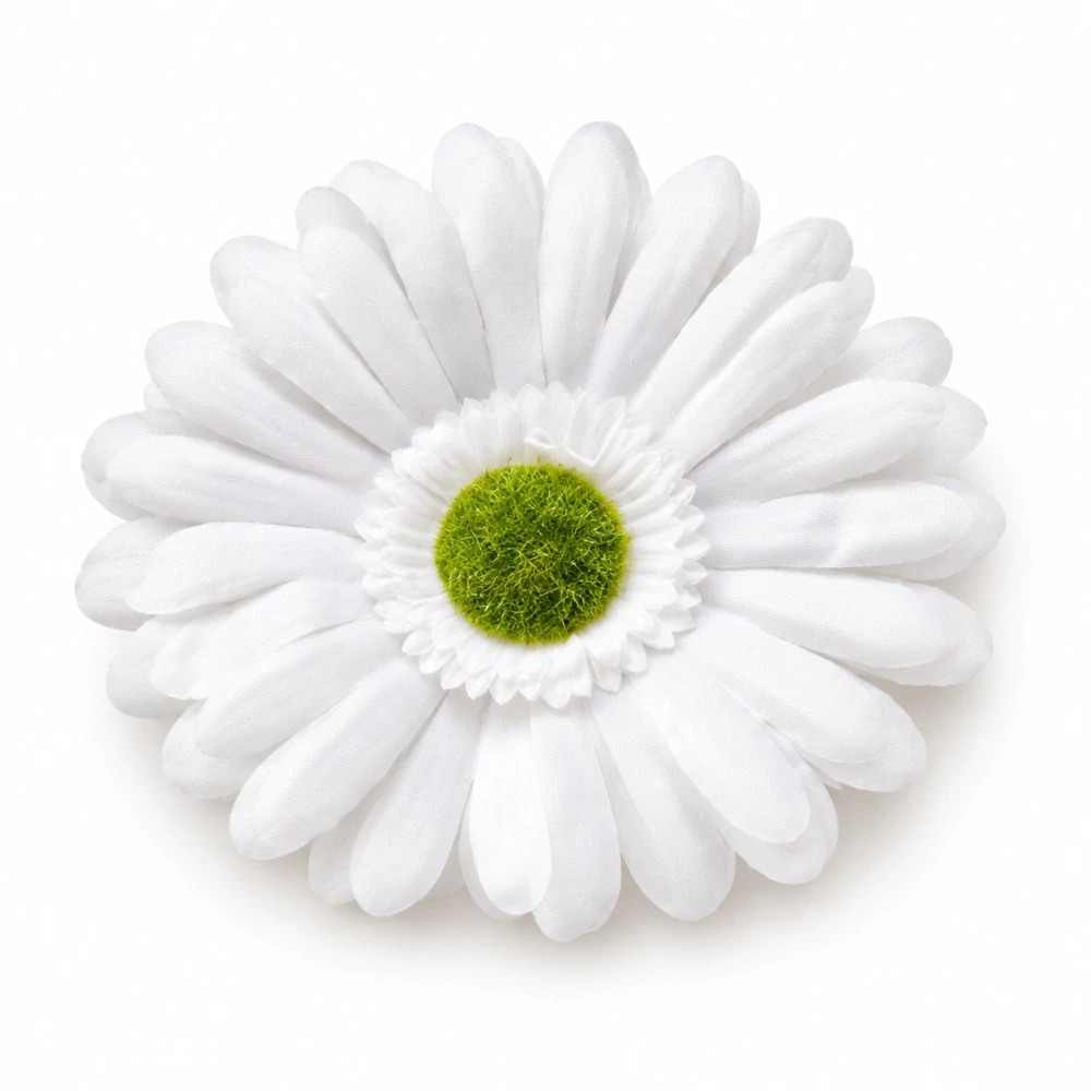 Umelý kvet gerbera / margarétka – biela, priemer 12 cm