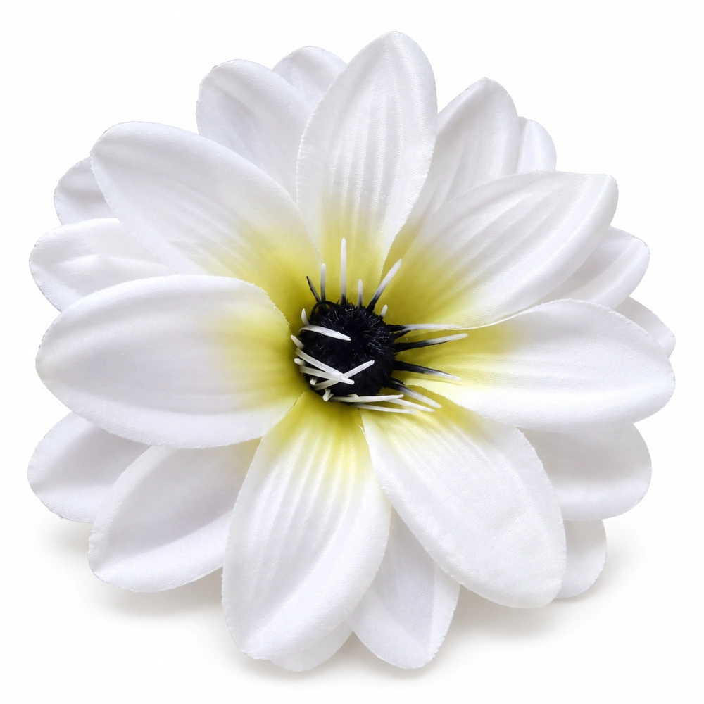 Umelý kvet sasanka (anemone) – svetlo krémová s tmavým stredom, priemer 12 cm
