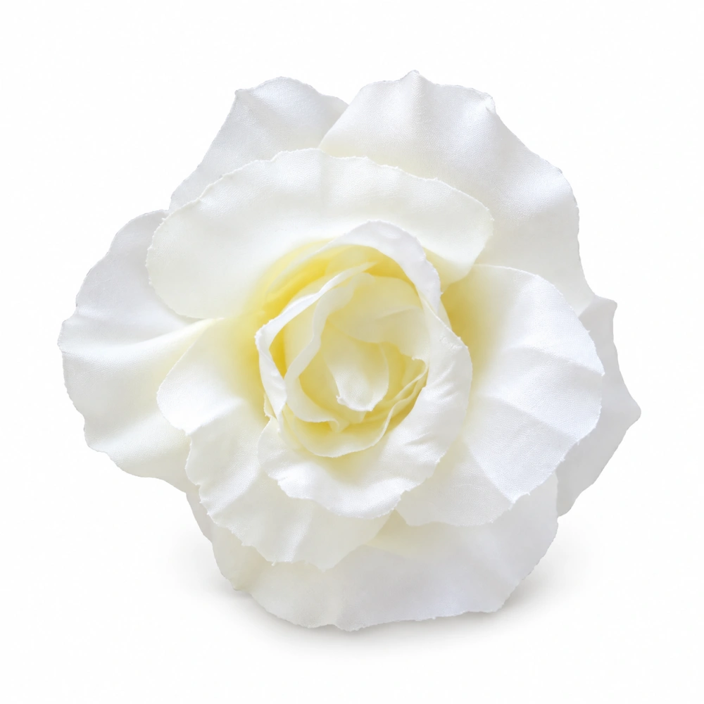 Umelá kvetinová hlava ruža – krémovo biela, priemer 11 cm, výška 6 cm