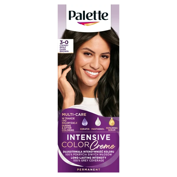 Palette Intensive Color Creme farba na vlasy tmavohnedý 3-0