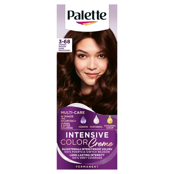 Palette Intensive Color Creme farba na vlasy tmavý mahagónový 3-68