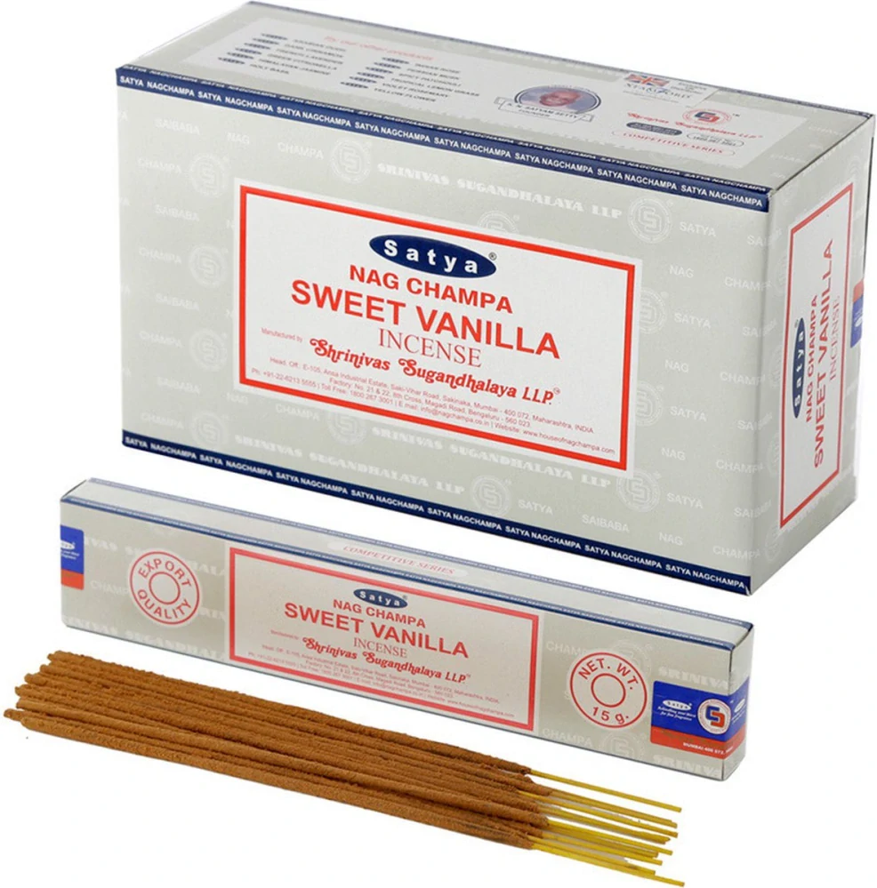 SATYA - NAG CHAMPA SWEET VANILLA vonné tyčinky 15g