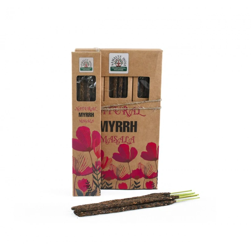 NAMASTE INDIA - Prírodné MYRRH Masala vonné tyčinky 30g