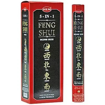 HEM FENG SHUI 5in1 vonné tyčinky 20ks – harmonická kombinácia 5 vôní