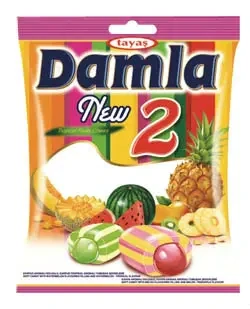 Tayas Damla New 2 Ovocné Cukríky 1kg – Intenzívne Ovocné Chute v Novom Prevedení