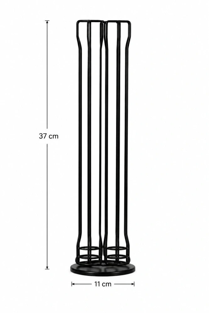 Otočný stojan na kávové kapsule Nespresso na 40 ks, čierny – 37 × 11 cm