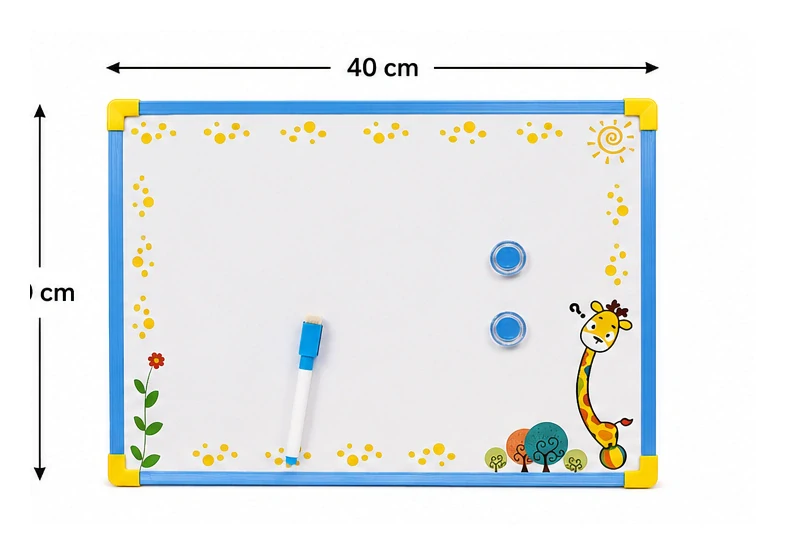 Detská magnetická tabuľka na kreslenie so žirafou (40 × 30 cm) + fixa a 2 magnety