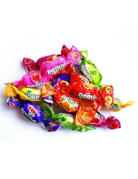 Tayas Damla Assortment Ovocné mäkké žuvacie cukríky plnené ovocným krémom 500 g