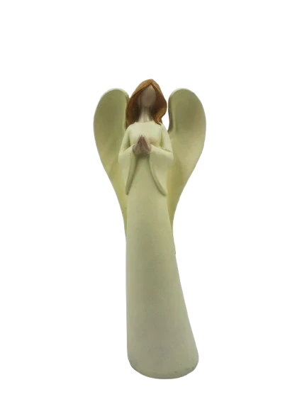Dekoračný anjel polyresin 21 cm - modrá