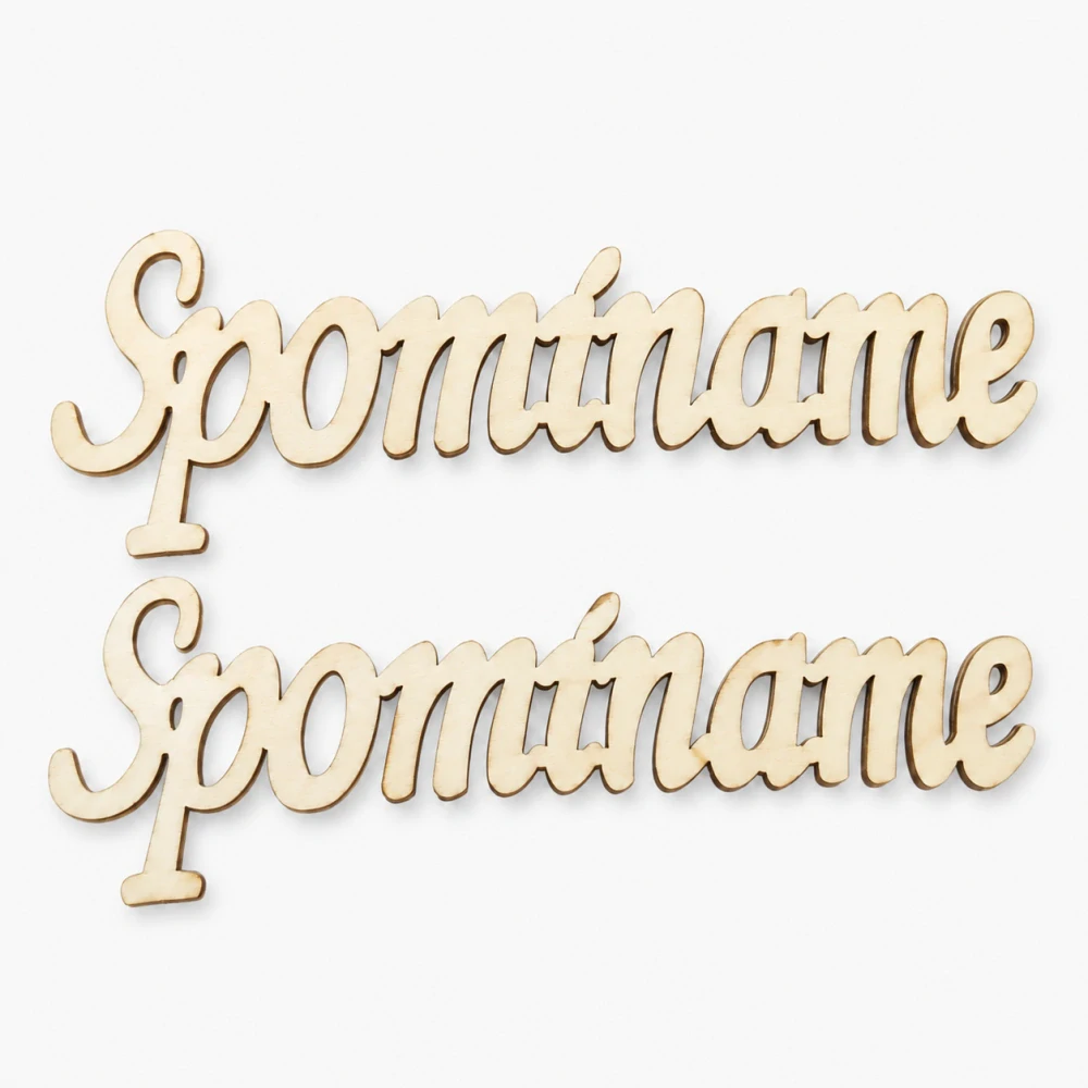 Drevený spomienkový nápis – "Spomíname" (23 × 5 cm, 2 ks v balení)