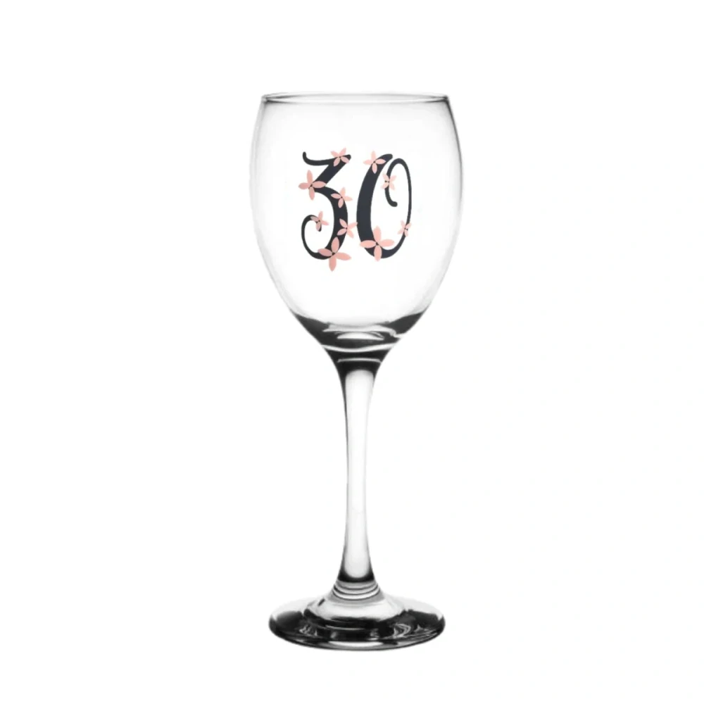 Darčekový pohár na víno k narodeninám 455 ml – 30, 40, 50, 60 rokov