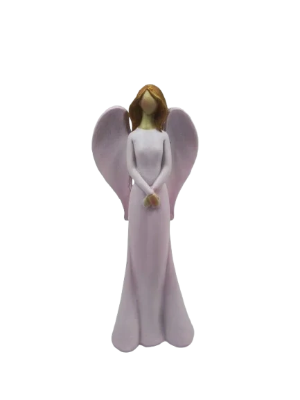 Dekoračný anjel polyresin 21 cm - modrá