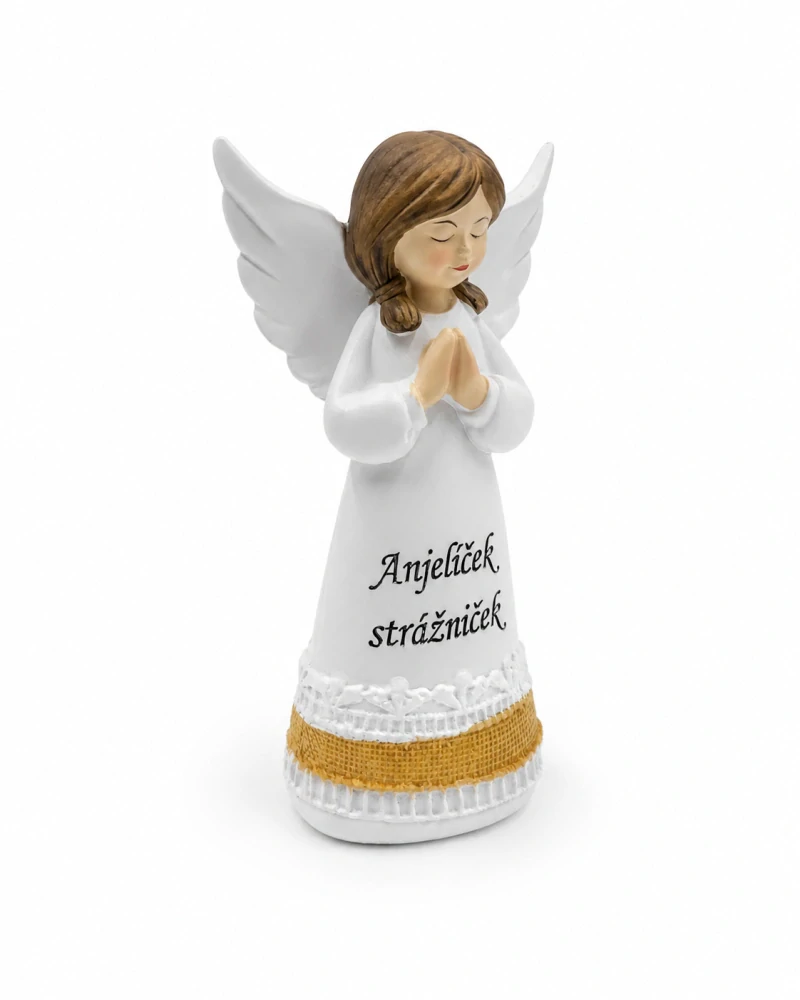 Dekoračný anjelik s nápisom – 2 motívy (14,5 cm)