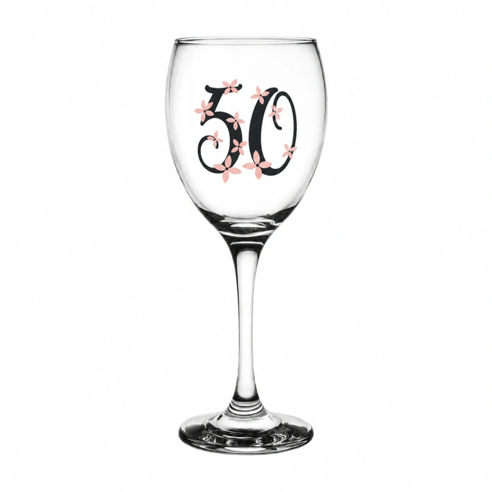 Darčekový pohár na víno k narodeninám 455 ml – 30, 40, 50, 60 rokov