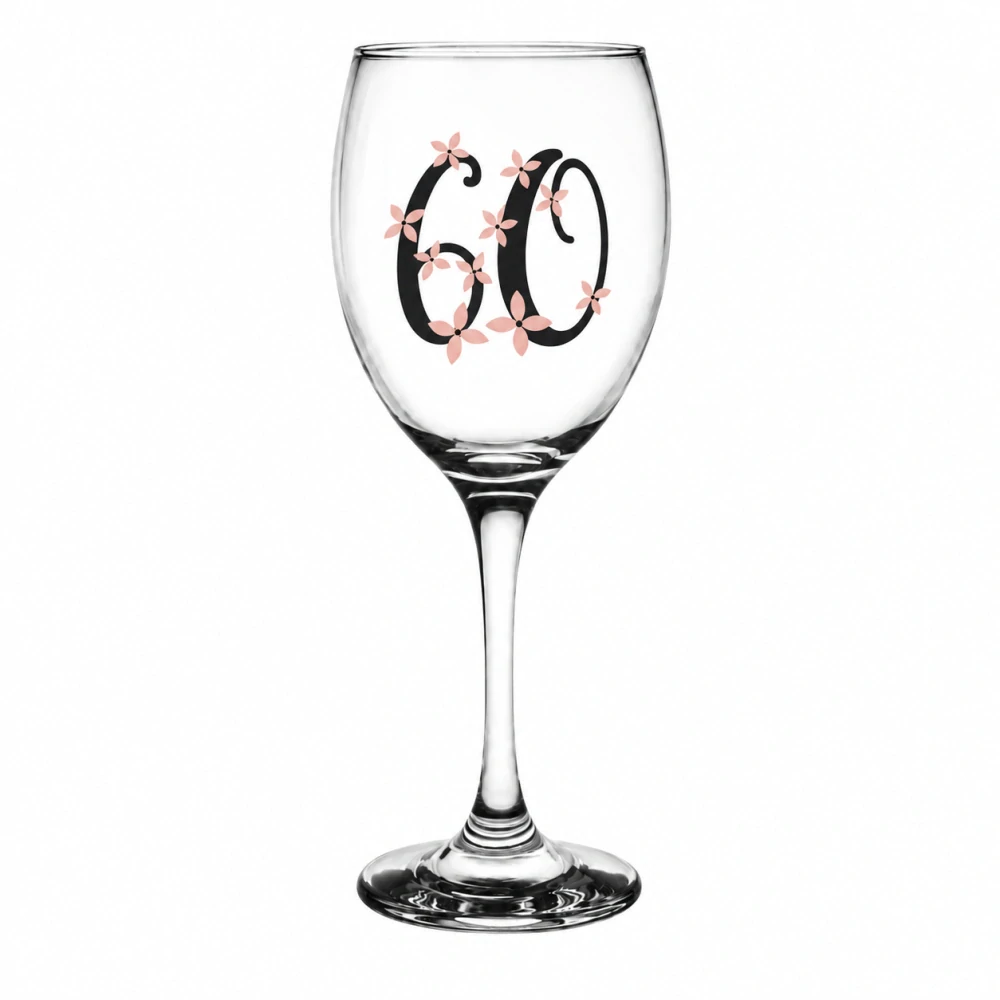 Darčekový pohár na víno k narodeninám 455 ml – 30, 40, 50, 60 rokov
