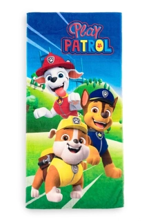 Plážová osuška Paw Patrol modrá 140 x 70 cm, 100% bavlna – ideálna pre deti