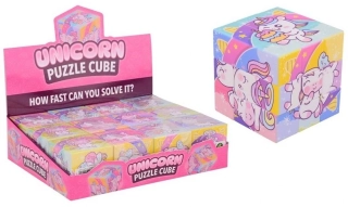 Magická puzzle kocka s motívom jednorožca – 3D hlavolam pre deti | Farebné kombinácie