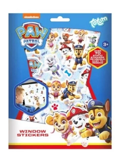 Totum Paw Patrol – 4 listy okenných samolepiek 21x16 cm (Chase, Marshall, Skye)