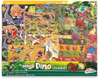 Mega sada 500 ks dinosaur nálepiek – samolepiace dekorácie pre deti, denníky a tvorivé projekty