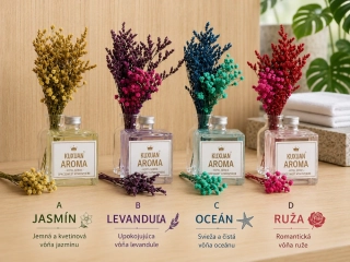 KUXUAN AROMA Hotel Series – Luxusný difuzér so sušenými kvetmi (50 ml)