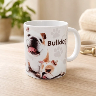 Keramický hrnček s motívom psa „Bulldog“ – Pre milovníkov buldogov, 350 ml