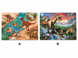 Drevené vkladacie puzzle Dinosauri – 29 x 21 cm – varianty A a B