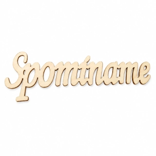 Drevený spomienkový nápis – "Spomíname" (23 × 5 cm, 2 ks v balení)