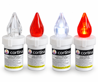 LED náhrobná vložka do kahancov Cortina, výška 10 cm – 2 farby svetla, výdrž až 1080 hodín