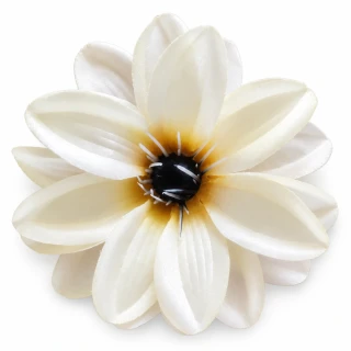 Umelý kvet sasanka (anemone) – maslová žltá s tmavým stredom, priemer 12 cm