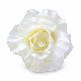Umelá kvetinová hlava ruža – krémovo biela, priemer 11 cm, výška 6 cm