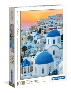 Puzzle Clementoni HQC Santorini 1000 dielikov – Očarujúca grécka ostrovná idyla