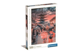 Puzzle Clementoni HQC Večer v Kjóte 500 dielikov – Japonská atmosféra v detailoch